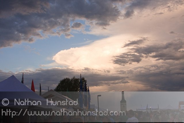 Storm clouds gathering at the Colorado Irish Festival